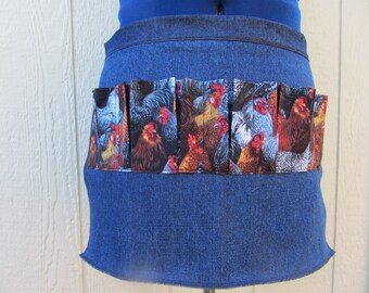 Adult's Denim Panel Egg Apron