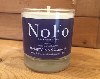 NOFO North Fork 8 oz. Tumbler Rose Violet Citrus HAMPTONS Handpoured Signature Village Series 100% SOY Candle Hand Poured