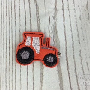 Red Tractor Felt Hair Clip