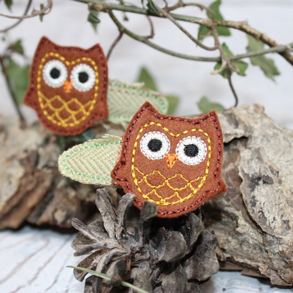 Gorgeous Owl Hair Clips - Snap Clip - Wise Owl Barrette