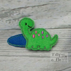 Fantastic Felt-Dinosaur-Hair Clip-Hair Accessory-Feltie-Boys Hair Clip-Snap clip image 1