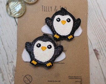 Cute Penguin-Felt-Hair Clip