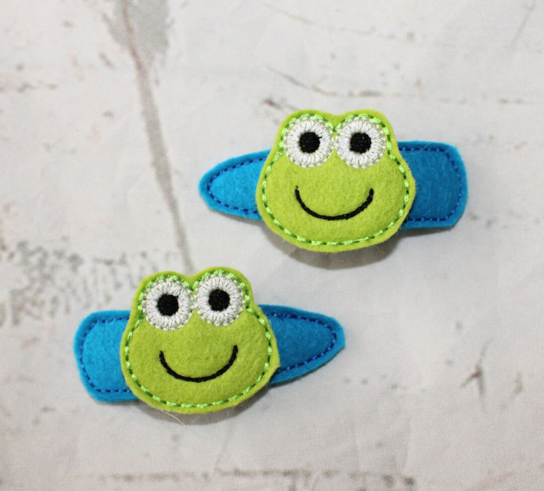 Funky Green Frog Hair Clip hair Accessory Snap Clip Etsy UK
