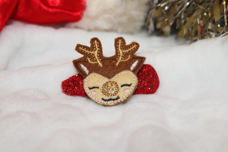 Cute Reindeer - Hair Clip - Christmas Hair 