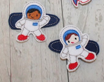 Awesome Astronaut Felt Hair Clip- Choice of Skin Tone available