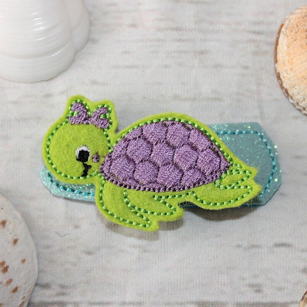 Cute Sea Turtle - Hair Clip - Felt Motif