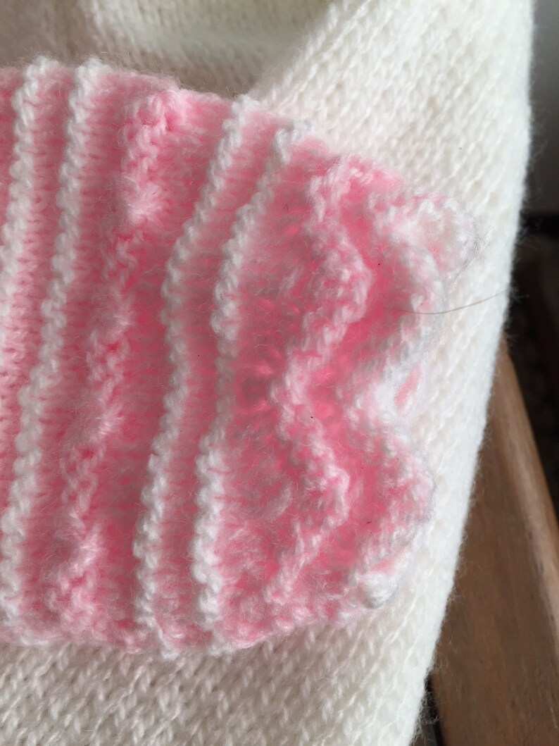 leggings Hand knitted baby set with sweatercardigan booties and hat