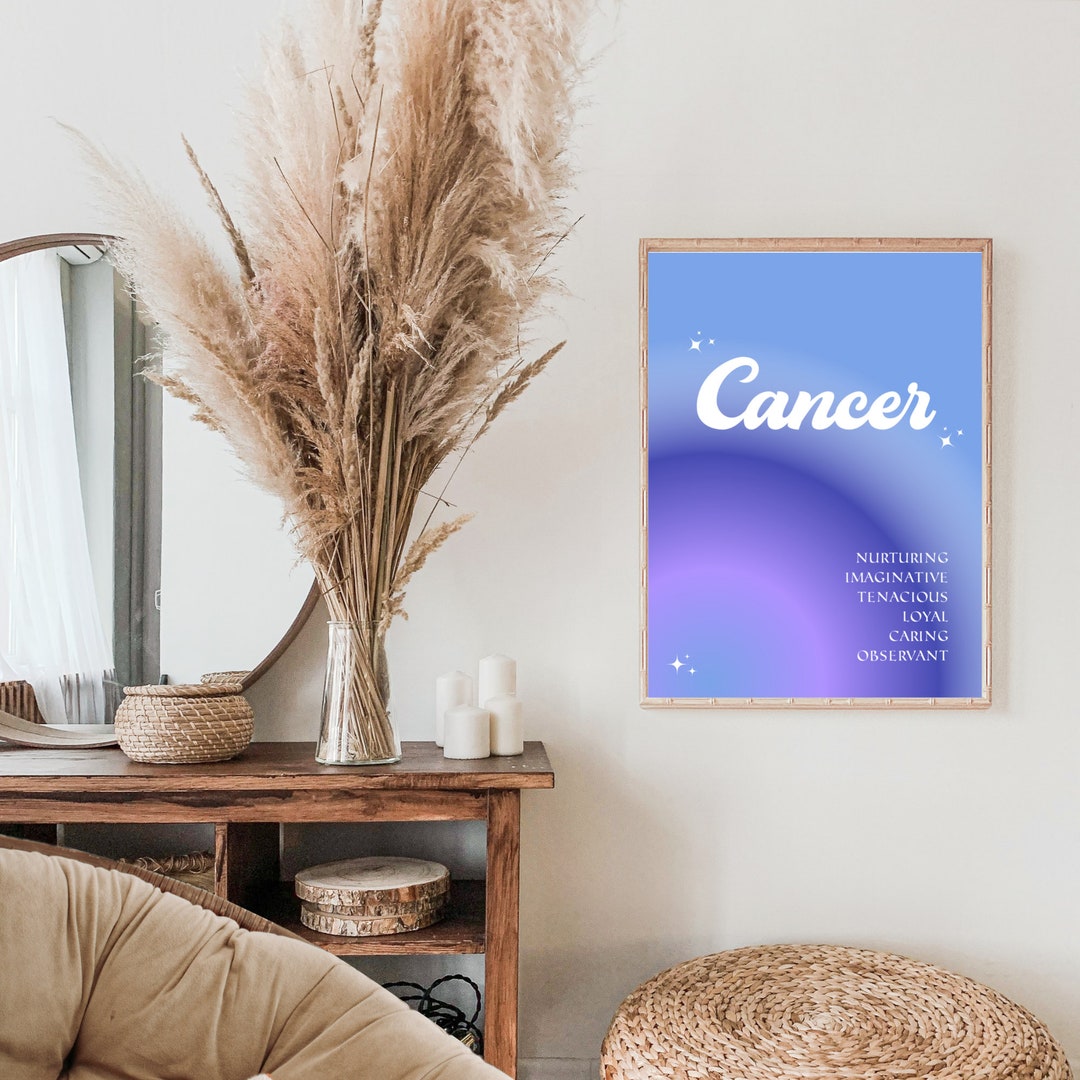 CANCER Zodiac Wall Art Quote Printable Wall Art Poster Spiritual