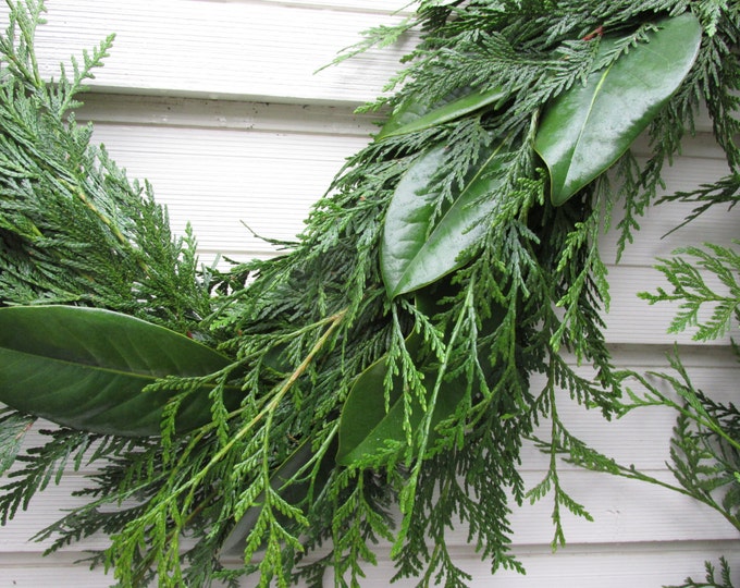 Magnolia Cedar Garland 8' Fresh Made to Order Christmas Etsy