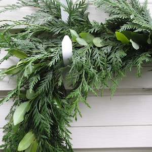 Cedar Bay Leaf  Garland 8&#39; Fresh Hand Made to Order  Christmas, Holiday, Weddings, Table Runners,  Green Decoration, Evergreens, Woodland