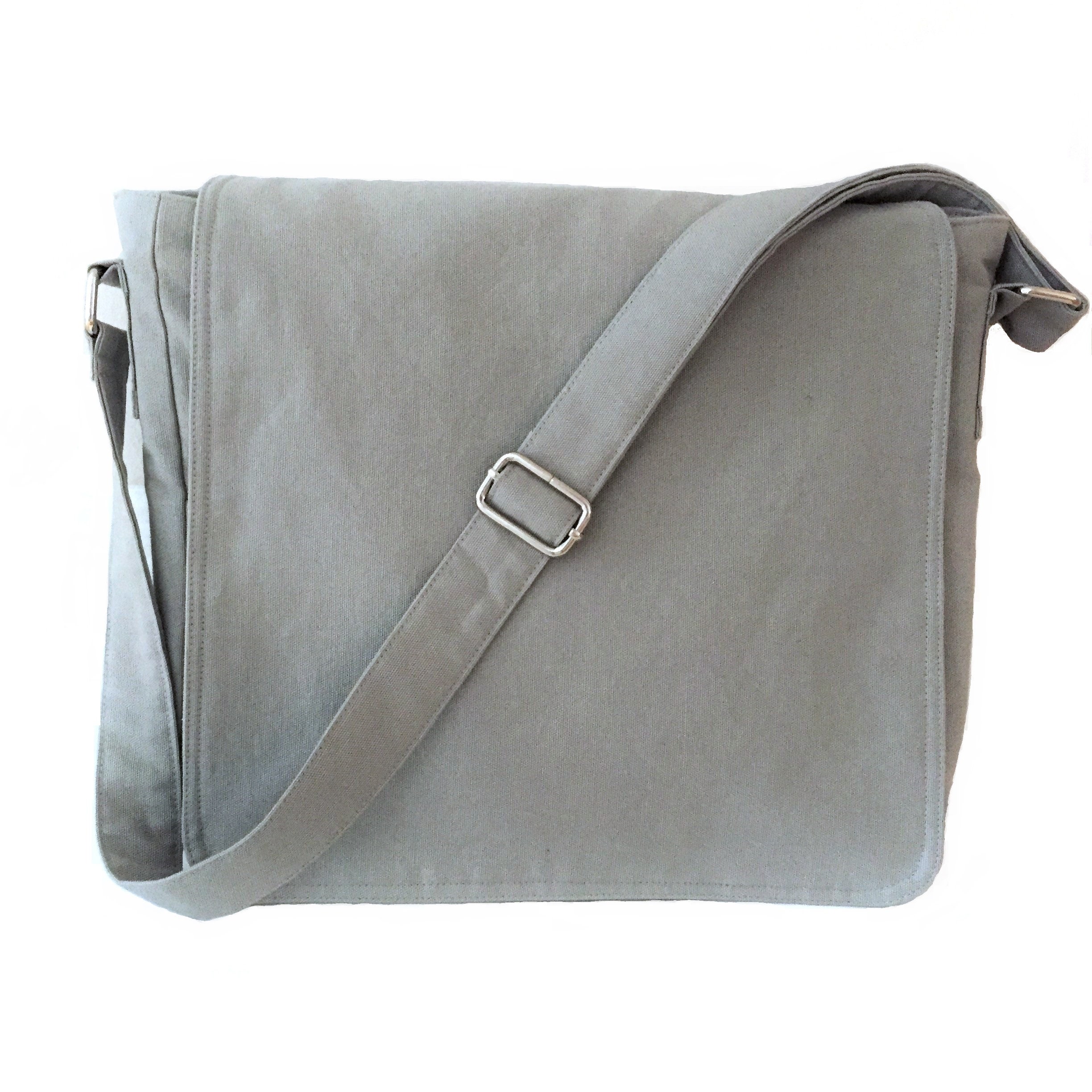 Grey crossbody bag in coton canevas grey flap bag Etsy