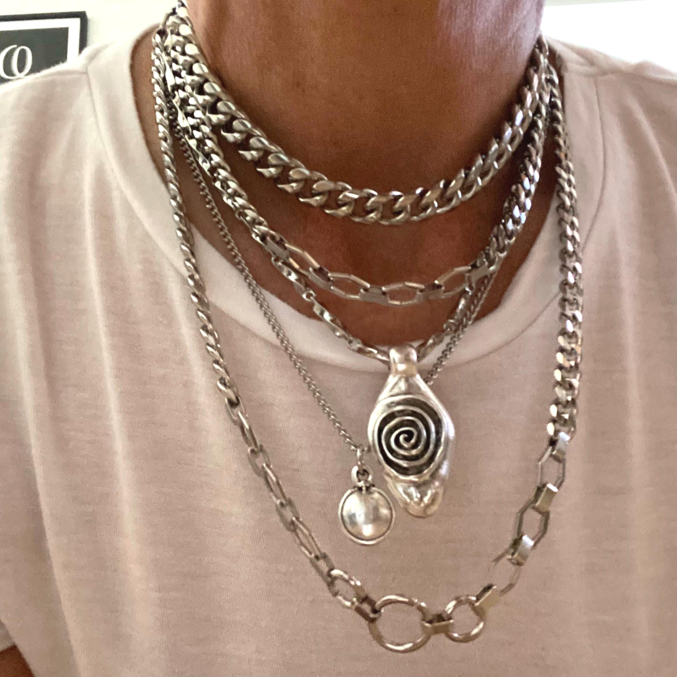 Collier Chaîne En Acier Inoxydable Argenté ZAG - Gros Maillons - Neuf Avec étiquettes