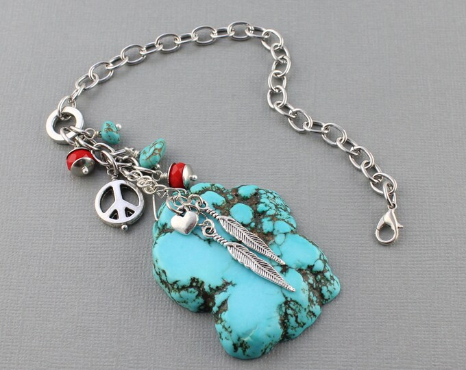 Boho Rear View Mirror Charm. Boho Car Accessories. Class Crystal Coral