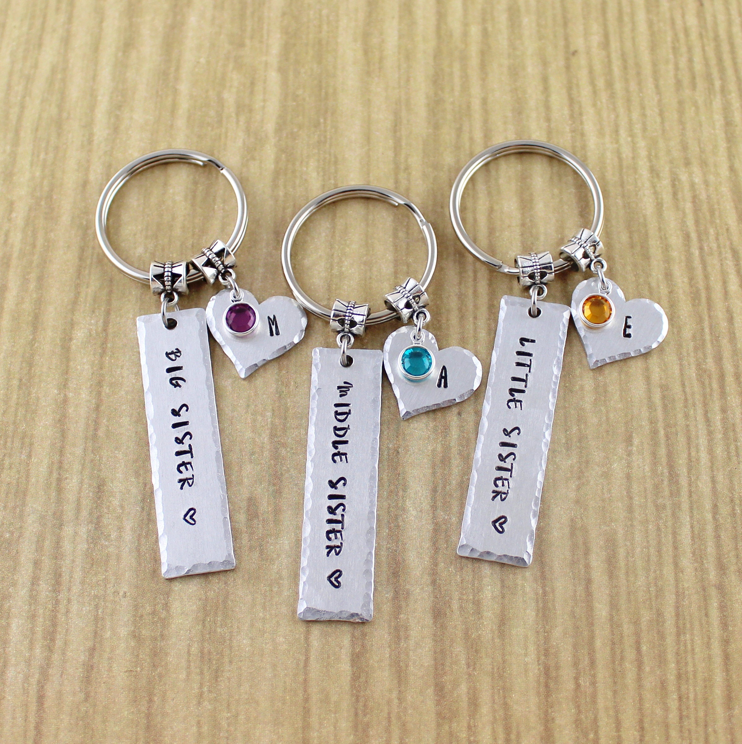 Set of 3 Sister Keychains Sisters Gift Big Sister Etsy