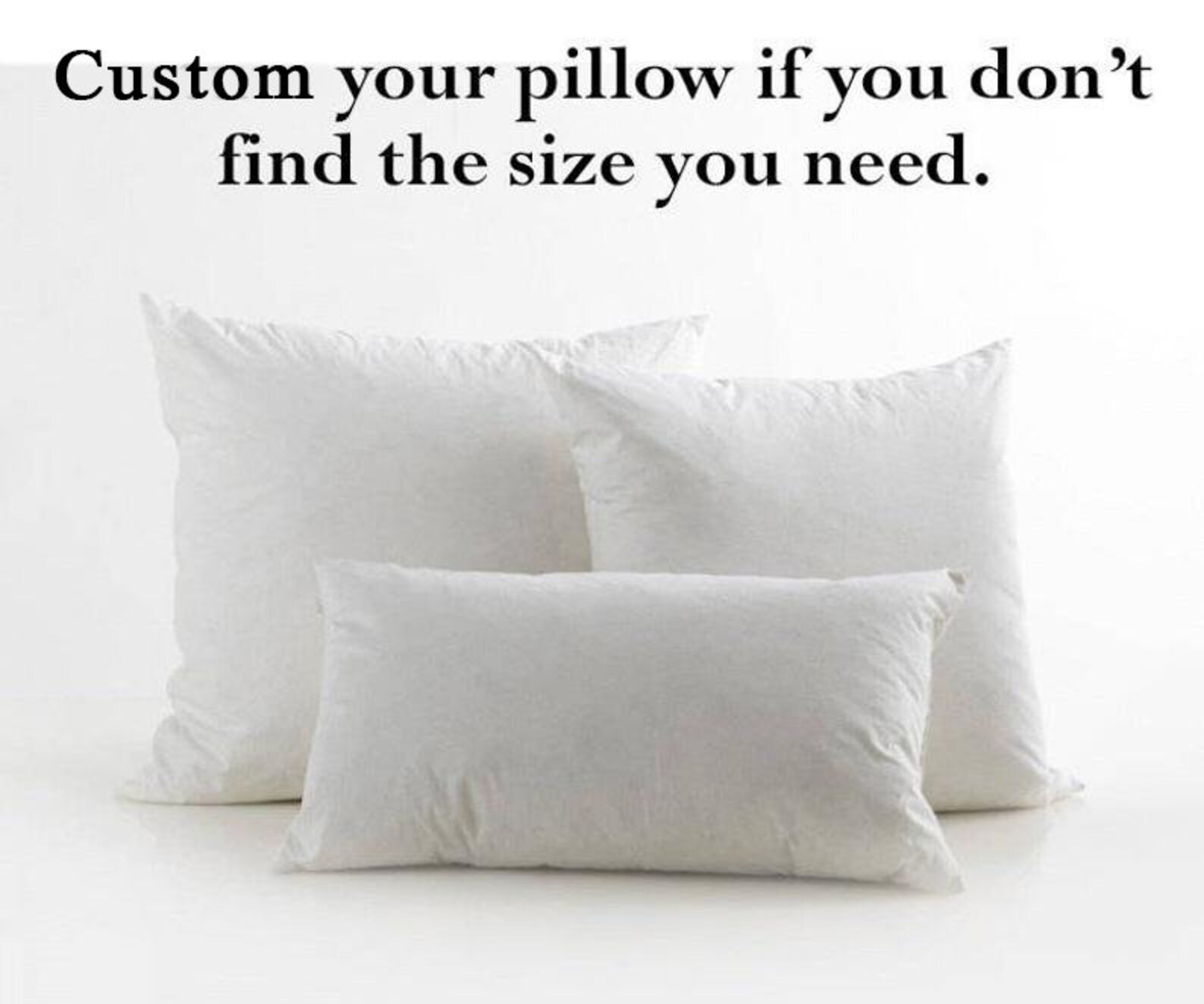 Custom SMALL Square Pillow Inserts ROUND Pillow Inserts Etsy