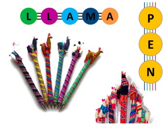 Tiny Llama Pen, Llama Keychain, Llama magnet, ethnic decoration, anniversary gifts, gift bag filler accessories, boho charm bag