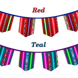 PERUVIAN Tribal Banner, Ethnic Garland, Tribal Party Bunting, Flags Banner, Tribal Birthday, Fabric Banner, Teepee Banner, Aztec Banner image 6