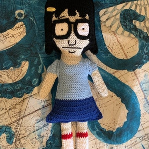 Tina Belcher crochet rag doll pattern Bobs Burgers