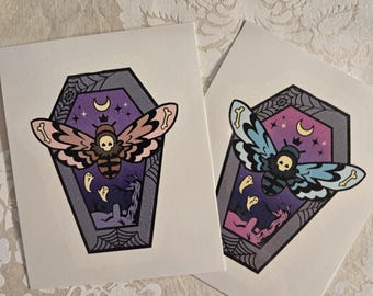 Graveyard Shift Temp Tattoos, Temp Tattoos, Creepy Cute Tattoos, Moth Tattoos, Pastel Goth Tattoos, Moth Accessories