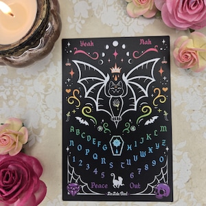 Ouija Stickers, Ouija Board Stickers, Bat Stickers, Gothic Stickers, Pastel Goth Stickers, Creepy Cute Stickers, Kawaii Stickers, Ouija