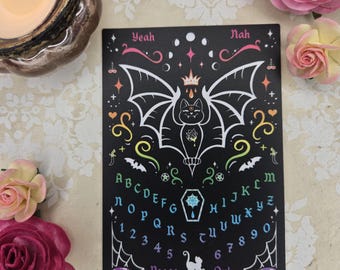 Ouija Stickers, Ouija Board Stickers, Bat Stickers, Gothic Stickers, Pastel Goth Stickers, Creepy Cute Stickers, Kawaii Stickers, Ouija
