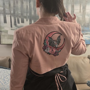 Rosie Skies Iron On Patches, Bat Patches, Moon Patches, Creepy Cute Patches, Gothic Patches, Rose Patches, Pastel Goth Patches