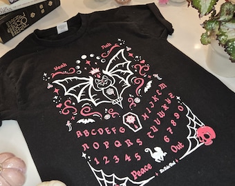 Ouija T Shirts, Ouija Board T Shirts, Bat T Shirts, Bat Shirts, Creepy Cute Shirts, Gothic Shirts, Pastel Goth T Shirts, Kawaii Shirts