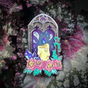 Spellcaster Enamel Pins, Bat Pins, Bat Enamel Pins, Pastel Goth Pins, Creepy Cute Pins, Gothic Pins, Goth Pins, ghost pins, witchcraft pins