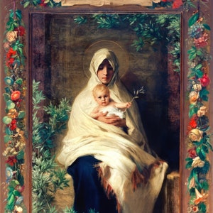 Our Lady of the Olives by Nicolò Barabino -- Beautiful Catholic Art -- Archival Quality