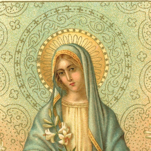 Our Lady of Lourdes New Revised Based on Vintage Holy Card - Etsy