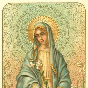 Nostra Signora dei Gigli – Basata su un'immagine sacra francese d'epoca