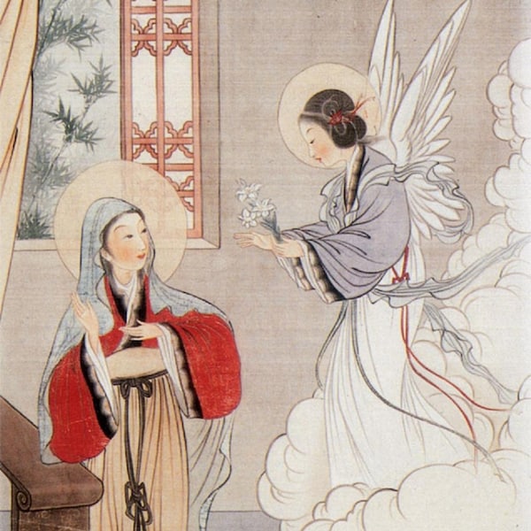 L'Annonciation - Impression d'art catholique chinois