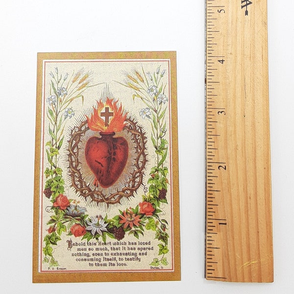 Holy Card Sacred Heart of Jesus – pack of 10/100/1000  – Restored Vintage Holy Card