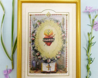 New! The Rosary – Framed Holy Card – Catholic Keepsake