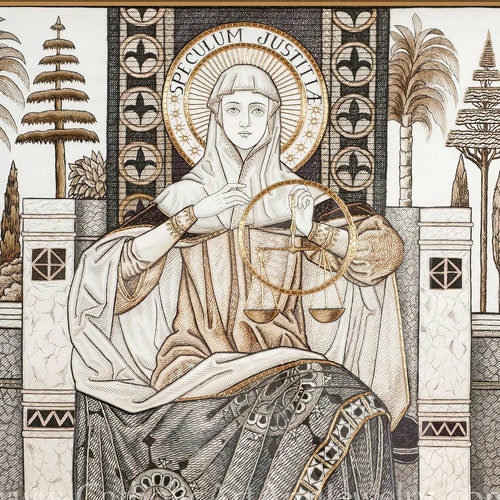 Mirror of Justice Speculum Justitiae Embroideries Etsy