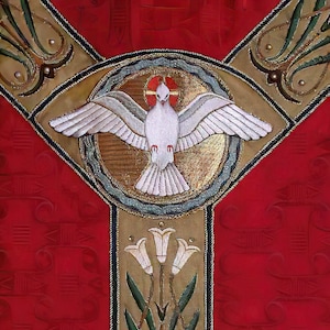 Holy Spirit Art Print on Paper of Benedictine Vestment – Catholic Art – Archival Quality