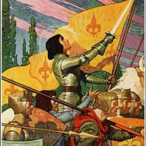 St Joan of Arc – by Frank Godwin – Beautiful Catholic Art Print – Archival Quality