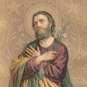 New! St. Joseph, Pure of Heart – Catholic Art Print – Catholic Fathers Gift – Archival Quality