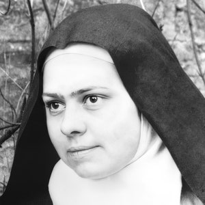 Saint Elizabeth of the Trinity – gerestaureerde close-up – 3 maten – Catholic Art Print