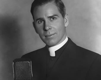 Ven. Fulton Sheen – Exclusive Restored Photo – Catholic Gift