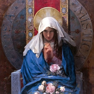 Rosa Mystica  – by Francisco Laporta Valor – Catholic Art – Archival Quality
