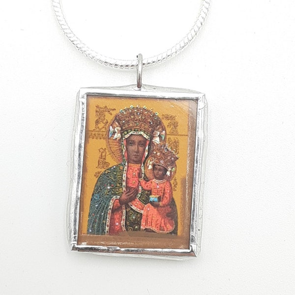 Our Lady of Czestokowa Polnische Schwarze Madonna Medaille