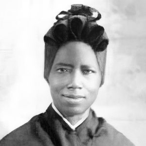 St. Josephine Bakhita  - Exclusive AI-Restored Photo! - 2 sizes - Vintage Catholic Art