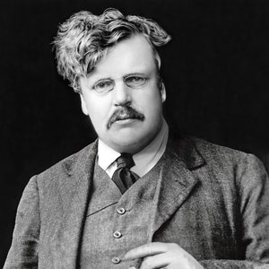 G. K. Chesterton – Exclusive Photo Restoration – 4 Sizes – Catholic Art – Catholic Gift
