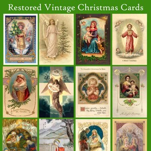 Nieuw! Religieuze vintage kerstkaarten – nieuwe gerestaureerde kaarten zonder enveloppen – mooi en inspirerend