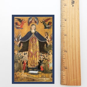 Memorare - Madonna della Misericordia - par Bartolomeo Caporali - Holy Card / Prayer Card - lot de 10/100/1000