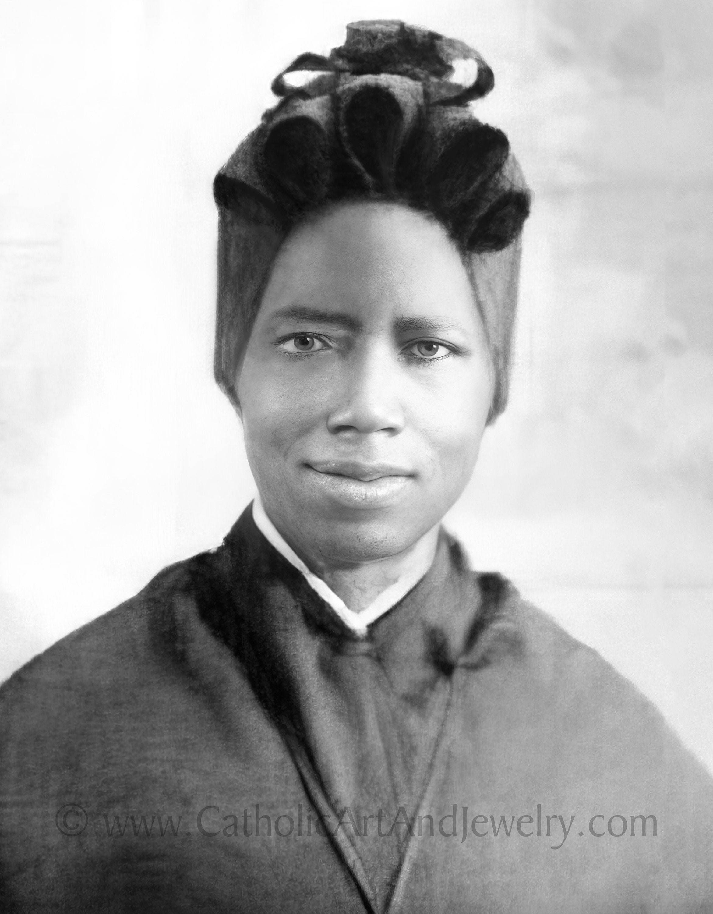 St. Josephine Bakhita  - Exclusive Restored Photo! - 2 sizes - Vintage Catholic Art