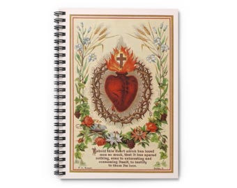 Sacred Heart of Jesus Journal - Spiral Notebook