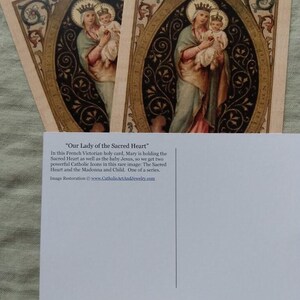 Our Lady of the Sacred Heart Postcard – 3 / 10 / 100 – Based on a ...