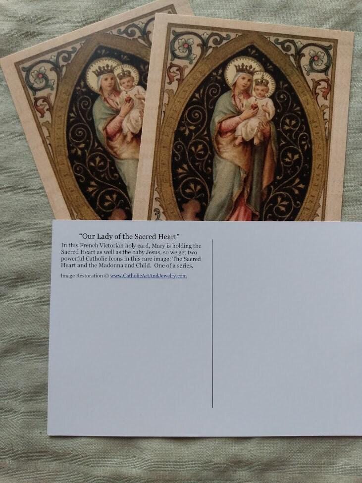 Our Lady of the Sacred Heart Postcard – 3 / 10 / 100 – Based on a ...